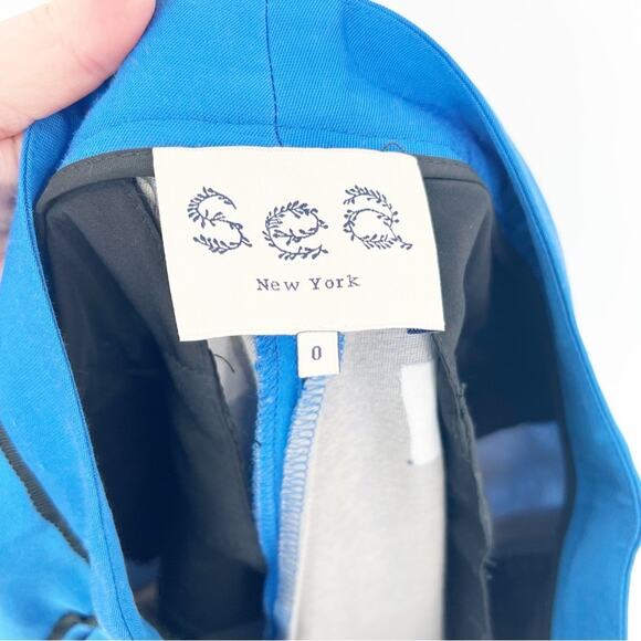 Sea New York Silk Blend Stripe Detail Trousers 0 Blue - Picture 8 of 9